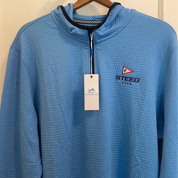 New Southern Tide Florida Yacht Club Men’s Quarter-Zip Pullover Large - Picture 3 of 15